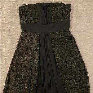 Strapless Mini Dress - Black/Gold